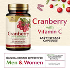 Cranberry Extract Pills Supplement - 500mg Per Serving Cranberry Extract with Vitamin C - Urinary Tract Health Support, Sugar Free Formula, Fruit Powder Extract - Bottled in USA - 120 Capsules