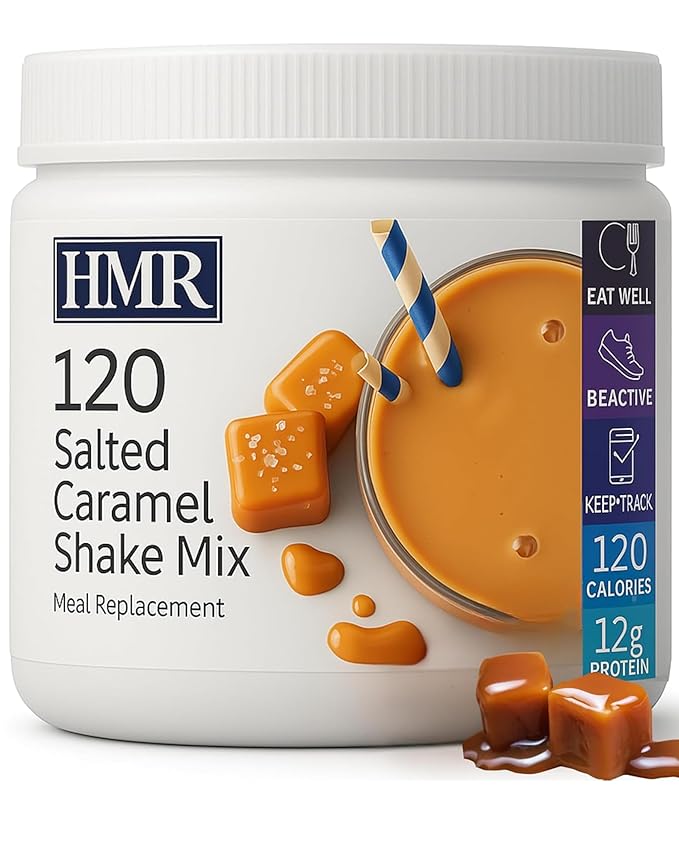HMR 120 Shake Meal Replacement Powder | Salted Caramel Shake Mix to Support Healthy Weight Loss | 12g of Protein | Nutritional Drink | Low Calorie Food | 12 Servings