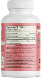 Bronson Collagen Peptides 3000mg (per Serving) with Biotin & Vitamin C - for Hair, Skin & Nails Support, Non-GMO, 90 Tablets