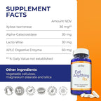 Dirobi Eat Anything Xylose Isomerase Fructose Malabsorption Enzymes, FODMAP Supplement, Digestive Enzymes for Better Lactose, Fat, Protein & Carbohydrate Digestion Gas & Bloating Relief 60 Capsules