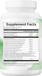 Liver Advanced+, 240 Veggie Capsules | 20-in-1 Complex with Milk Thistle, Dandelion, NAD, NAC, ALA, TUDCA, Glutathione, Artichoke, Turmeric, & Astragalus | Non-GMO, Gluten Free
