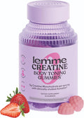 Lemme Creatine Monohydrate Gummies for Women and Men, 5g Dose to Support Lean Muscle, Strength, Recovery, Cognitive Health, w/Ginseng for Absorption, Sour Strawberry, NSF Certified, 60 Gummies