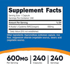 Nutricost N-Acetyl L-Cysteine (NAC) 600mg, 240 Vegetarian Capsules - Vegan, Non-GMO, Gluten Free (Pack of 2)