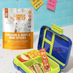 The New Primal Snack Mates Chicken & Maple Sticks, Gluten Free Healthy Snacks for Kids, Low Sugar High Protein Back to School Snacks, Mini Paleo Jerky Meat Stick, 5g Protein, 35 Calories, 0.5 Ounce (Pack of 90)