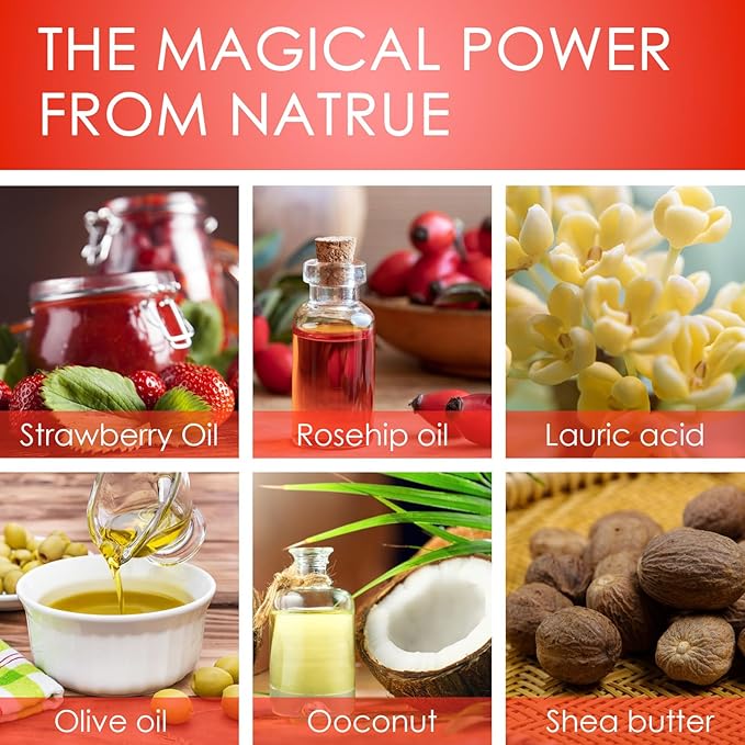 Yoni Soap Bars & Natural Yoni Oil Set, Natural Yoni Wash for Women Feminine Wash Deodorants pH Balance, Eliminates Odor, Strawberry Feminine Oil 30ml/1 oz, 2pcs 3.53 oz Bath Soap