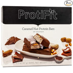 Proti Fit Protein Bar - Caramel Nut Protein Bar - 15g - Low Carb - Low Calories 170- Weight Loss Snack Bar for Healthy Diets, Hunger Control, Appetite Suppressant,7 Count (1.7 OZ NET Weight 11.6 OZ)
