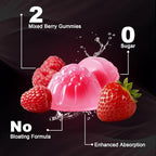 Creatine for Women, Creatine Monohydrate Gummies with Collagen, BCAA, L-Carnitine & Taurine, Strawberry Flavor, Energy Creatine Supplement for Muscle Strength, Energy Boost, Sugar Free, 120 Count