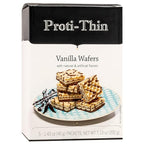 Proti-Thin High Protein Vanilla Wafer Squares, Low Sugar, Low Carb, Aspartame Free, Diet Wafer Bars, Healthy Snack, 5 Servings, 2 Wafers per Serving