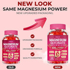 Magnesium Glycinate Gummies 600mg, Chewable Sugar Free Magnesium L-threonate Gummies with Vitamin D, B6, and CoQ10 for Sleep, Relaxation, Brain and Muscle, 60 Days Supply for Men & Women