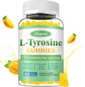 L-Tyrosine Gummies for Adults and Kids - L-Tyrosine Supplement Focus Gummies for Brain, Mood, Energy Support, Vegan & Gluten-Free, Mango Flavor, 60 Count