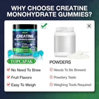 Creatine Gummies for Men & Women - Chewable Creatine Monohydrate Gummies with Taurine & Vitamin B12, 5g Creatine per Serving, Blueberry Flavor, Raspberry-Shaped - 120 Count