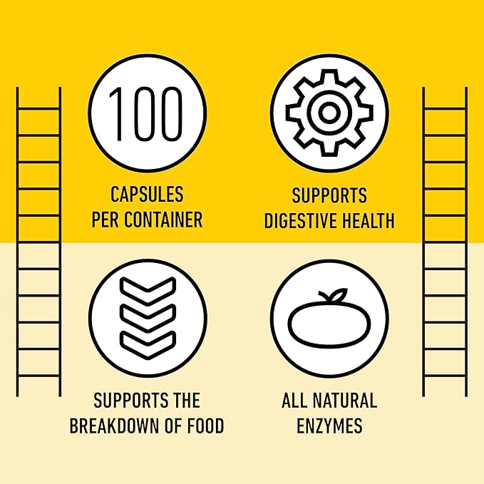 Complete Natural Products Digestive Enzyme Capsules, 550mg, 100ct | Plant-Based Formula, Organic Capsule Shell, Supports Digestive Balance & Nutrient Absorption