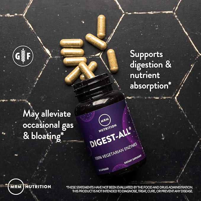 MRM Nutrition Digest-All Digestive Enzymes - Digestion and Absorption Support for Women & Men, Contains Enzymes and Herbs to Support Digestion, 100% Vegetarian & Gluten-Free - 50 Servings