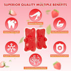 2 Pack Calcium Citrate Gummies 1200 mg, Calcium Supplement for Women & Men, Ultimate Absorption Calcium Gummies for Bone, Muscle & Immune Support, Strawberry Flavor, 120 Count