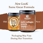 Zammex Multi Collagen Protein Powder, Type I & III & V & X, Hydrolyzed Collagen Peptides for Women & Men, Supports Hair and Skin, Gut Health, 41 Servings, Chocolate