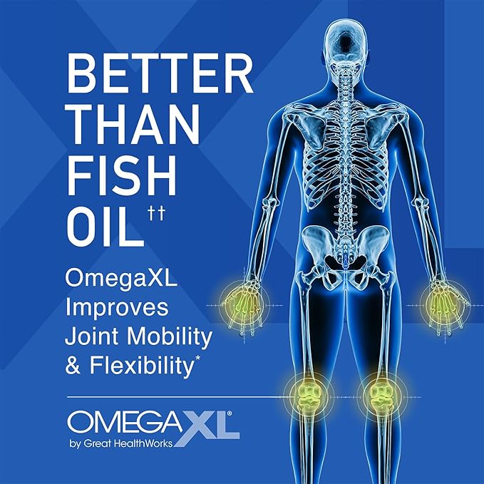 OmegaXL Joint Support Supplement - Natural Muscle/Immune Support, 60 Softgels (2 Pack) & VitaminXL D3 High Potency Daily Vitamin D 5000 IU 125mcg Supplement (30 Softgels)