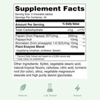 Yuve Naturals Chewable Papaya Enzymes - Sugar-Free Plant-Based Digestive Enzyme Complex for Gas, Bloating & Post-Meal Comfort - Vegan, Non-GMO, Gluten-Free - 90ct