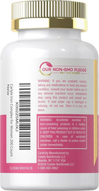 Carlyle Iron Supplement for Women | 200 Slow Release Tablets | Vegetarian, Non-GMO, Gluten Free Pills | for Her