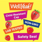 WellYeah Vitamin D3 + K2 for Kids Gummies - Vitamin D3 1000 IU, K2 100 MCG - Bone and Muscle Health Support, Natural Flavors, GMO Free, Gluten Free, Vegan - K2 D3 Vitamin Supplement- 60 Gummies