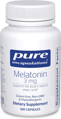 Pure Encapsulations Melatonin 3 mg - Antioxidant Supplement to Support Natural Sleeping & Relief of Occasional Sleeplessness - for Natural Sleep Support* - 180 Capsules