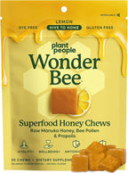Plant People WonderBee Superfood Manuka Honey Chews – Daily Wellness & Energy Support – Bee Pollen & Propolis – Gluten-Free Supplement (30 Count)