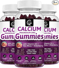 Calcium Magnesium Zinc Gummies with High Absorption Magnesium Glycinate 300mg, Potassium - Plant Complex Calcium Magnesium 2:1 Ratio, with D3 Sea Moss for Bone, Immune & Sleep Support, Vegan-2 Pack