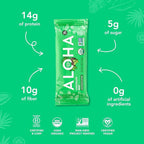 ALOHA Organic Plant Based Protein Bars, Chocolate Mint, 1.98 Oz (Pack of 12)