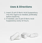pH-D Feminine Health Support - 600 mg Boric Acid Suppositories - Woman Owned - for Vaginal Odor Use - 36 Count