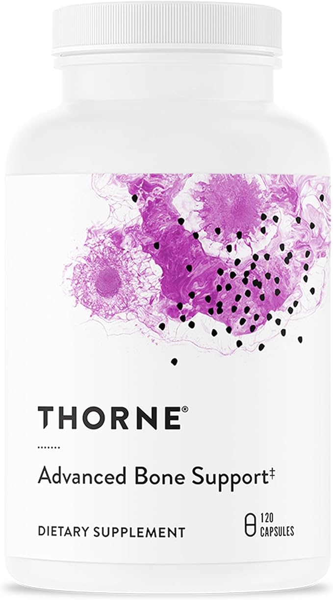 THORNE - Advanced Bone Support - Bone Health Supplement for Women & Men with Calcium, Magnesium, Vitamin D, B Vitamins, Folate & Boron* - Gluten, Dairy & Soy-Free - 120 Capsules