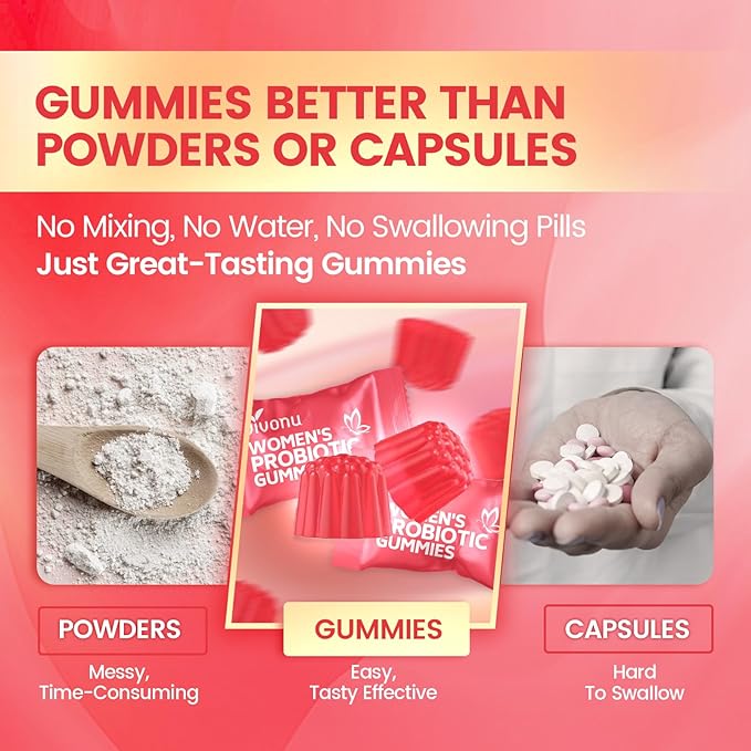 VivoNu Viginal Probiotic for Women, Women Probiotic Gummies, Feminine Balance Gummies, Cranberry Probiotics for Woman Vaginigal Health, Yeast Ph Balance| 60 Gummies