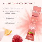 Calm Magnesium Powder Cortisol Supplement for Women, Supports Sleep, Stress Relief & Relax with Ashwagandha, Saffron, L Theanine, Vitamin D3, No Sugar, 15Ct, Raspberry Lemonade