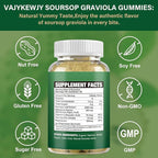 Soursop Graviola Gummies - 2000mg Extra Strength Soursop Leaves Extract, Vitamin C, Zinc & Whole Natural Food for Immunity, Vegan, 60 Gummies
