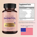 QSTA Myo-Inositol & D-Chiro Inositol Supplement for Women 4100mg (40:1 Ratio) – 9-in-1 Hormonal & Metabolic Support with Folate, Vitamin B6, B12, D3, Zinc & Chromium