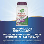 Nature's Way Valerian Nighttime Premium Blend, Herbal Sleep Support Supplements*, 320 mg of Valerian Extract per 2-tablet serving, Gluten-Free, 100 Tablets (Packaging May Vary)
