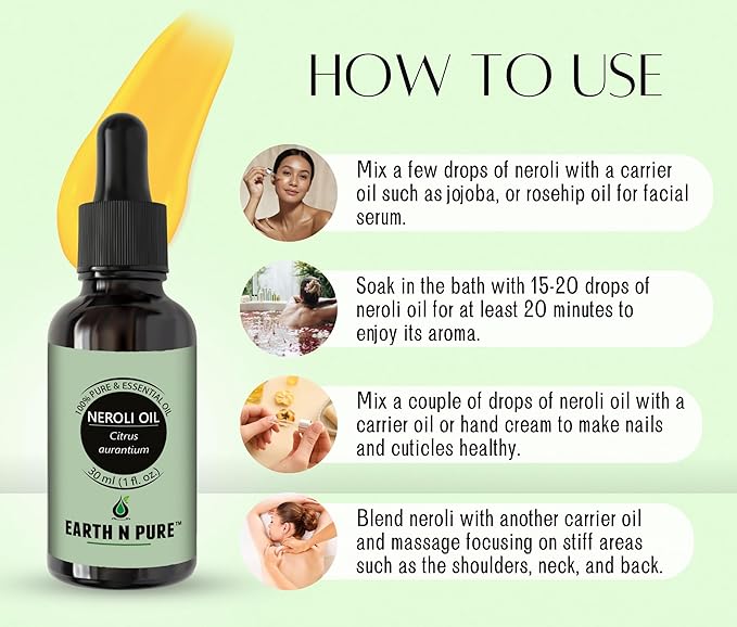 Earth N Pure Neroli Essential Oil Natural and Therapeutic Grade 50 ml