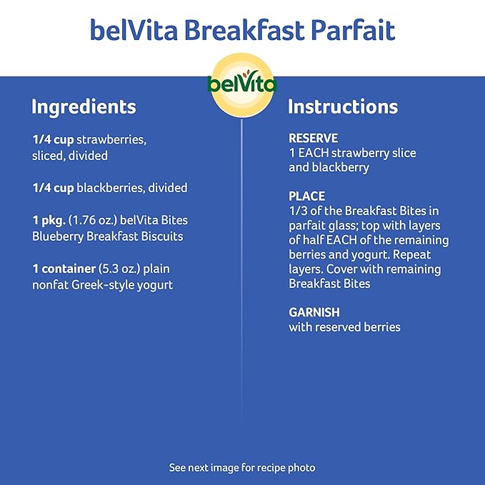 belVita Bite Size Snacks Variety Pack, Blueberry, Chocolate and Cinnamon Brown Sugar Crunchy Bites, 40 Snack Packs