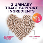 Vaginal Probiotics for Women pH Balance with Prebiotics - 50 Billion CFU - 10 Unique Feminine Strains, Cranberry & D-Mannose for Women's Probiotic Vag Health, Supplement Bottled in USA - 60 Capsules