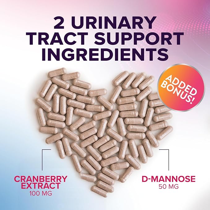 Vaginal Probiotics for Women pH Balance with Prebiotics - 50 Billion CFU - 10 Unique Feminine Strains, Cranberry & D-Mannose for Women's Probiotic Vag Health, Supplement Bottled in USA - 60 Capsules