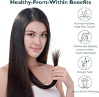 Hair Skin and Nails Biotin Gummies, Supports Hair Growth, Healthy Skin & Stronger Nails, Vegan Hair Vitamins for Women & Men, 30 Day Supply, Raspberry, 60 Count