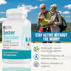Better Bladder Ultra Control Supplement for Women & Men – Bladder Support Supplement Enhanced with Vitamin D3 to Help Reduce Urinary Leaks, Frequency & Urgency - 120 Count (2 Bottles)