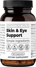 Santa Cruz Paleo Skin & Eye Capsules, Simple Daily Formula for Skin Appearance & Eye Routine, Clean Ingredients, Gluten Free, Keto & Paleo Friendly, 60 Capsules
