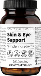 Santa Cruz Paleo Skin & Eye Capsules, Simple Daily Formula for Skin Appearance & Eye Routine, Clean Ingredients, Gluten Free, Keto & Paleo Friendly, 60 Capsules