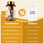 Japanese Reishi Mushroom Supplement 800mg with Reishi Mushroom Extract 500mg & Shell-Broken Spores 200mg,Organic Mushroom Capsules for Immune System - Real Fruiting Body (Pack of 2)