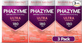 Phazyme Ultra Strength Gas and Bloating Relief, 180 Mg Simethicone, 12 Fast Gels, Pack of 3