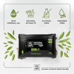 Pee Safe Intimate Wipes for Men, Biodegradable, pH balanced - 40 Wipes (Pack of 4)