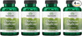 Swanson Chinese Skullcap - Herbal Supplement Promoting Relaxation & Sleep Support - Flavonoid Formula to Help Soothe Nerves - (90 Capsules, 400mg Each,) (4 Pack)