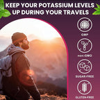 Potassium Citrate Gummies - 1200mg Chewable Potassium Supplement for Men & Women - Supports Leg Cramps & Muscle Health - Vegan, Gluten Free, Sugar Free - Raspberry Flavor (60 Count)