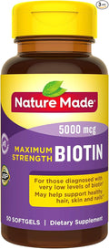 Nature Made Biotin 5000 mcg Liquid Softgels 50 ea (Pack of 3)