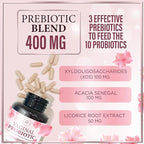 Vaginal Probiotics for Women - Gently Support Feminine Health, pH Balance, Healthy Odor & Vaginal Flora - 50 Billion CFU - Improved Formula with Lactobacillus, Prebiotics & Cranberry - 60 Capsules