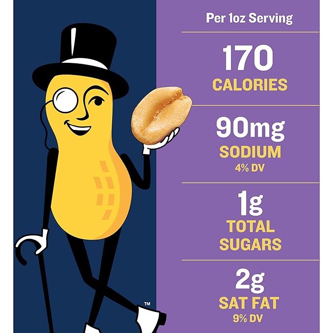 PLANTERS Salted Mixed Nuts, Peanuts, Almonds, Cashews, Brazil Nuts and Pecans, Party Snack, Plant-Based Protein, Quick Snack for Adults, After School Snack, Bulk Nuts, Kosher, 56oz Canister